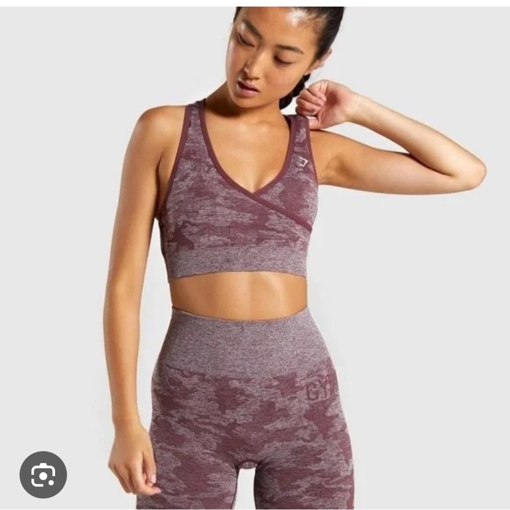 Gymshark Camo Print Women's  bra and leggings set size medium